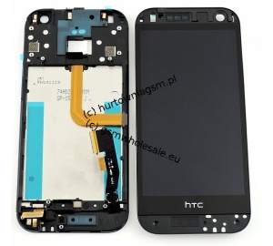 HTC One mini 2 - Oryginalny front z wyświetlaczem i ekranem dotykowym szary