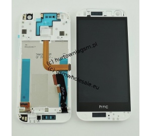 HTC One mini 2 - Oryginalny front z wyświetlaczem i ekranem dotykowym srebrny