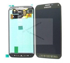 Samsung Galaxy S5 Active G870F - Oryginalny wyświetlacz z ekranem dotykowym zielony