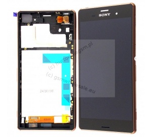 Sony Xperia Z3 D6603/D6653 - Oryginalny front z wyświetlaczem i ekranem dotykowym miedziany