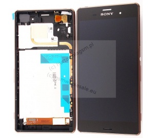 Sony Xperia Z3 Dual SIM D6633 - Oryginalny front z wyświetlaczem i ekranem dotykowym miedziany