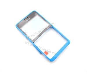 Nokia Asha 210 - Oryginalna obudowa przednia niebieska (ver. 2 SIM)