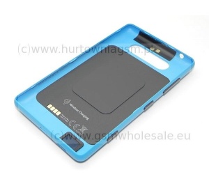 Nokia Lumia 820 - Oryginalna klapka baterii niebieska (Cyan) (z modułem ładowania indukcyjnego)
