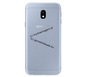 Samsung Galaxy J3 2017 Dual SIM SM-J330FDS - Oryginalna obudowa tylna (klapka baterii+korpus) srebrna