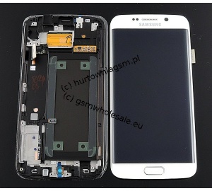 Samsung Galaxy S6 Edge SM-G925F - Oryginalny front z wyświetlaczem i ekranem dotykowym biały