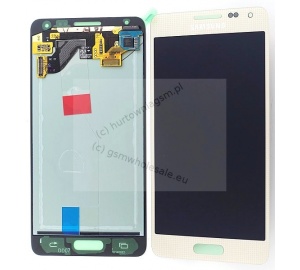 Samsung SM-G850F Galaxy Alpha - Oryginalny front z ekranem dotykowym i wyświetlaczem złoty