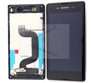 Sony D2202/D2203/D2206 Xperia E3 - Oryginalny front z wyświetlaczem i ekranem dotykowym czarny