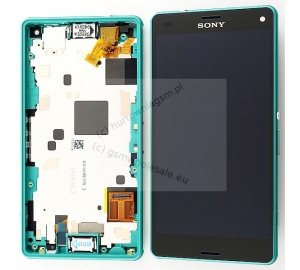 Sony D5803 Xperia Z3 Compact/D5833 - Oryginalny front z wyświetlaczem i ekranem dotykowym zielony