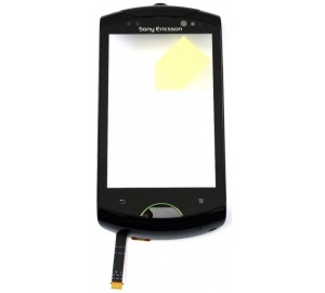 Sony Ericsson WT19i Live with Walkman - Oryginalna obudowa przednia z ekranem dotykowym czarna