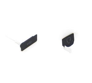 Sony Xperia Go ST27i - Oryginalny komplet zaślepek gniazda USB i audio czarne