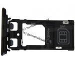 Sony Xperia XZ F8332 Dual SIM - Oryginalna szufladka karty SIM czarna