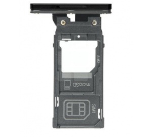 Sony Xperia XZ3 Dual H9436/H9493 - Oryginalna szufladka kart SIM/SD czarna